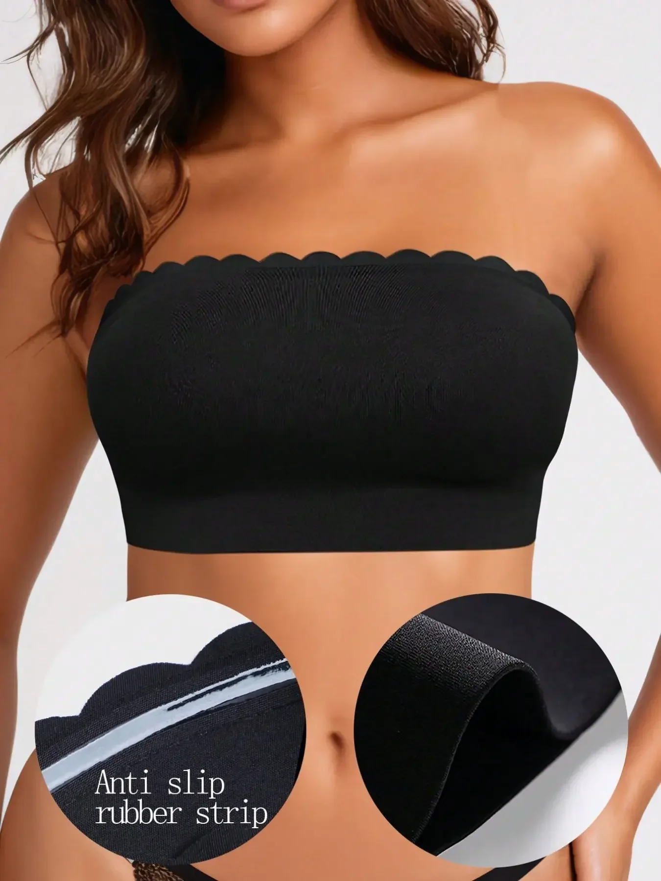 Bralette Wireless Soft - Reggiseno senza spalline da donna, reggiseno