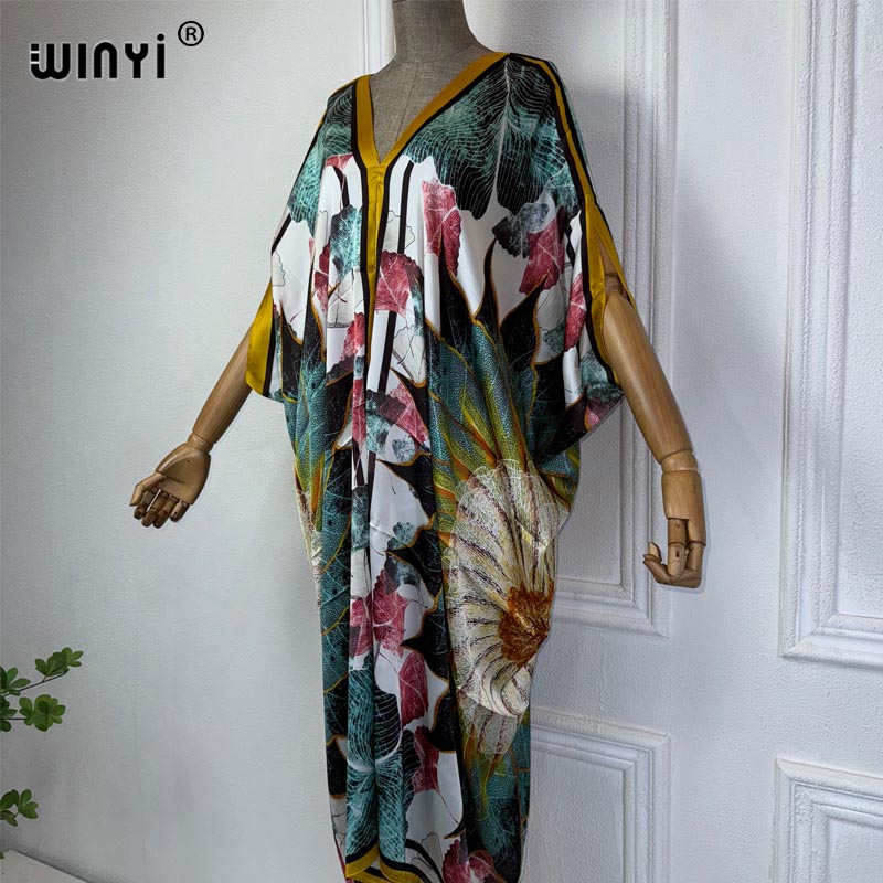 WINYI Summer african v-neck dr - Robe Silk Women recensione e prezzo