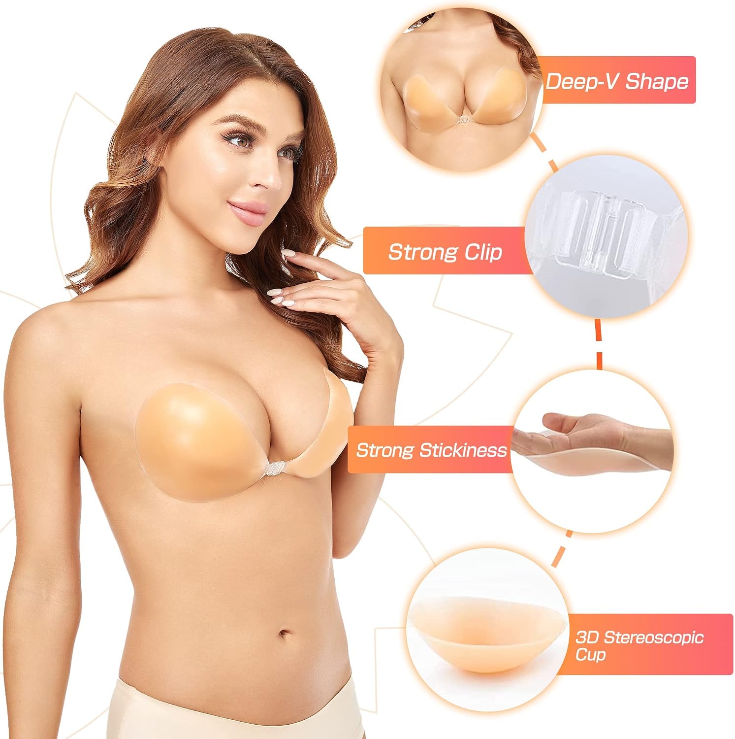 Reggiseno Push-Up Senza Ferret - Strapless Bra Backless recensione e prezzo