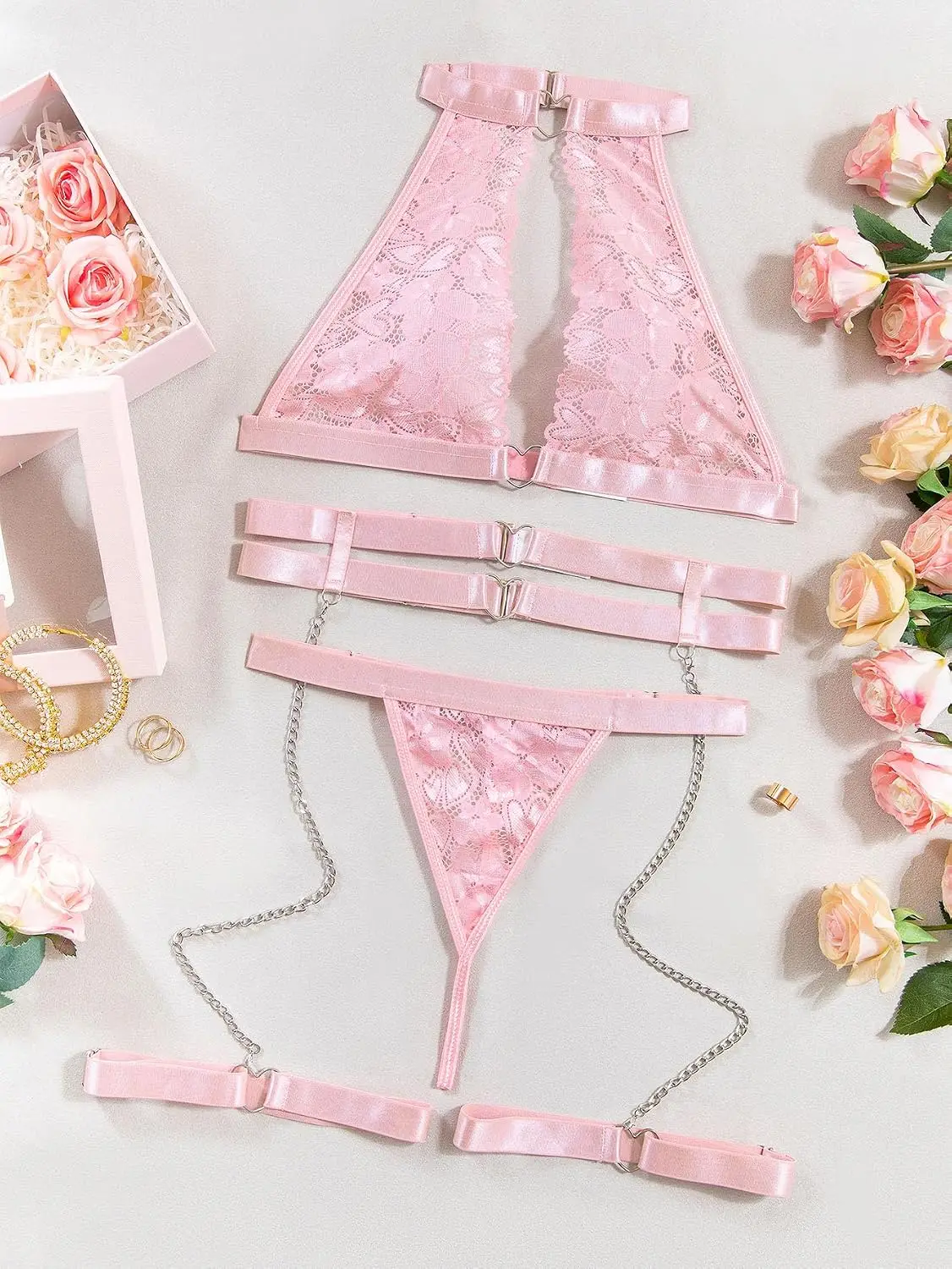 Set Lingerie Sexy Foxiny 3 Pez - Garter Belt Set recensione e prezzo